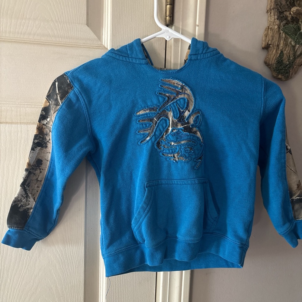 Kids Legendary Whitetails Blue Hoodie with Antler Patch